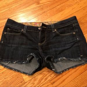 Dark jean denim cutoff Paige shorts 29